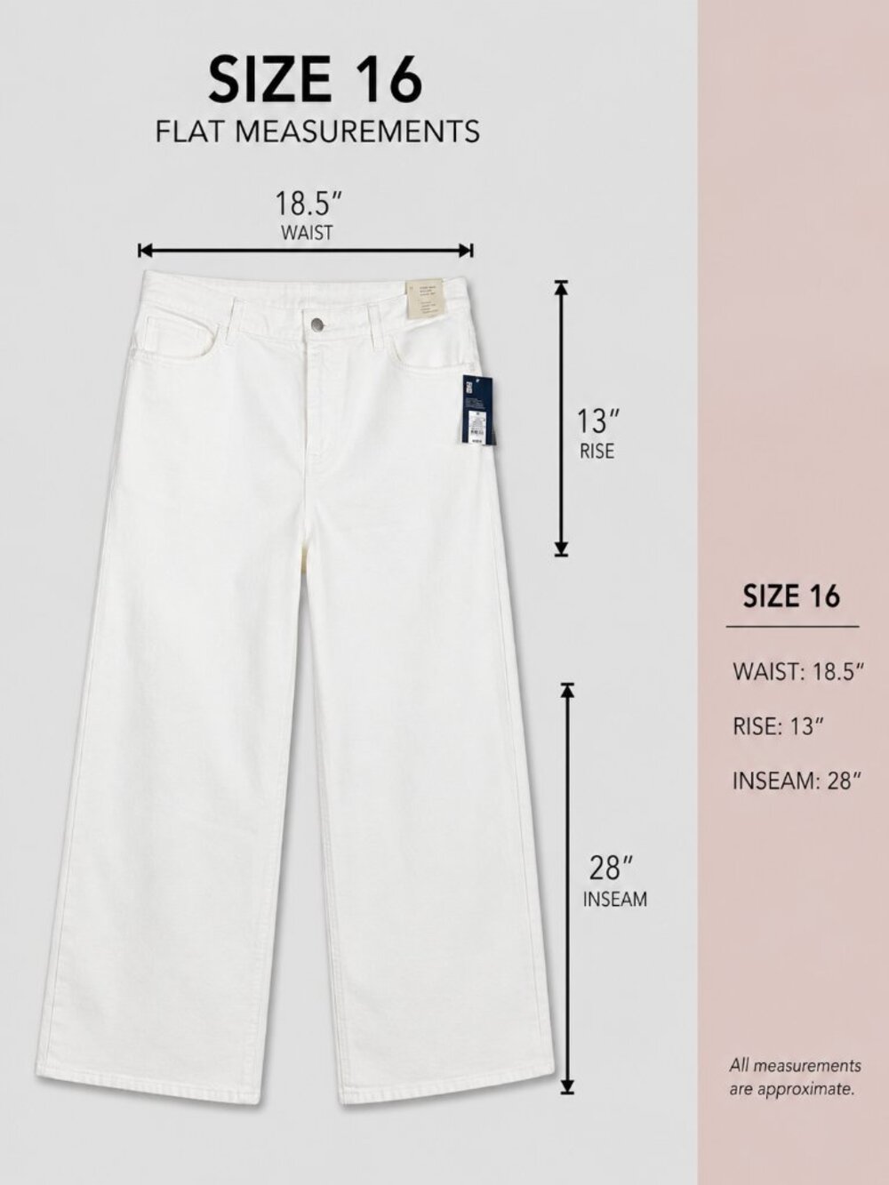 NWT Universal Thread High Rise Wide Leg Sailor Jeans - White